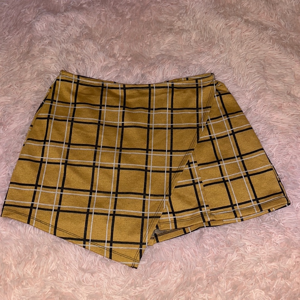 Yellow Plaid Skort